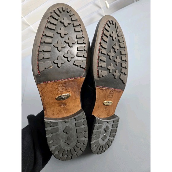 Alan Payne Wimbley Deerskin Split Toe Dress Shoes Oxfords Men\'s‎ Size 8.5 Black main image 5